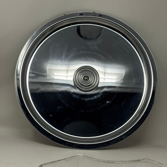 Vintage Kromex Lazy Susan Serving Tray 4 Glass Dividers Dip Container W Lid MCM - Picture 12 of 12